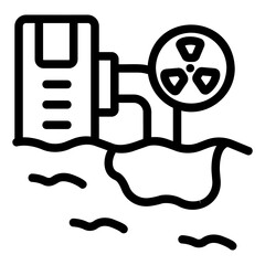 water pollution Line Icon