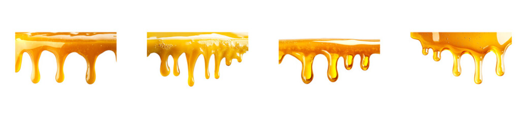 Honey Drips Variety, Golden Syrup, Dripping Liquid, Cut Out Transparent