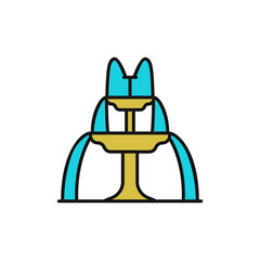 Indoor Water Feature Icon for Calm Design Elements.