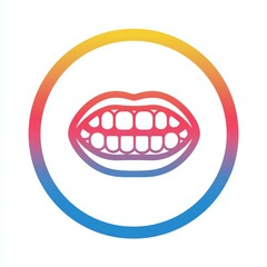 Obraz premium warning symbol Forbidden prohibit icons A vibrant illustration of a smiling mouth, symbolizing joy and positivity in art and expression, perfect for various creative uses.