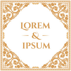 Decorative vintage ornate label design blank card