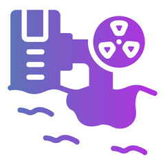 water pollution Gradient icon