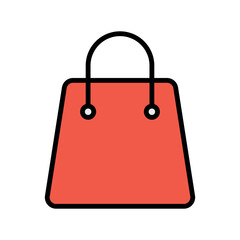 shopping bag sign symbol vector flat icon