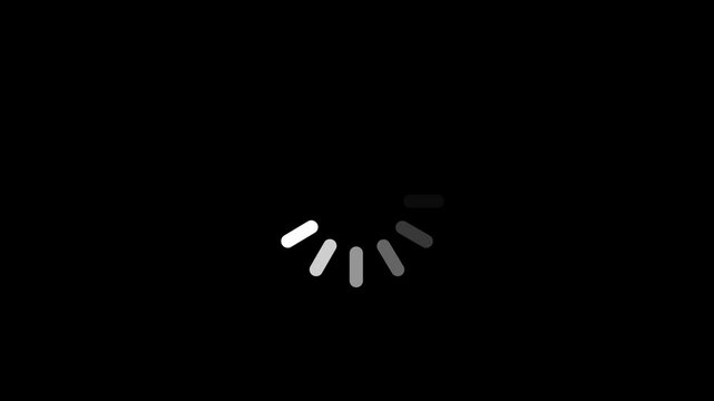 Minimal circular loading spinner animation. seamless loop UI element.