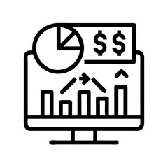  Economic Data Icon for Financial Analytics