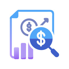  Financial Analysis Icon Highlighting Economic Insights