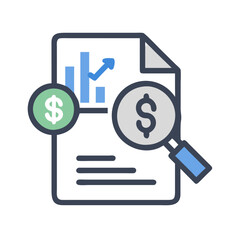  Dynamic Financial Analysis Icon for Comprehensive Review