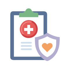 Fototapeta premium Health Insurance Financial Icon for Coverage