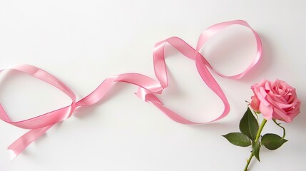 Rose Festival Ribbon Background: Crimson Silks Entwine Floral Rhythms, Sketching a Romantic Scroll of the Dance between Soft Ribbons and Fragrant Roses