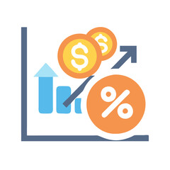  Financial Icon of Interest Earned on Loans