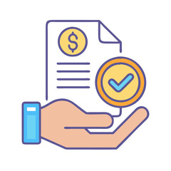 Effective Loan Approval Icon in Flat Style