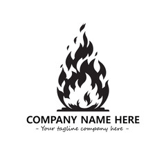 Fire Logo Company Design Illustration Vector Graphic Image