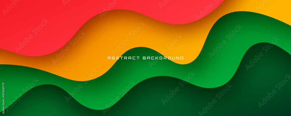 Poster 3d waves abstract background overlap layer on bright space with colorful flowing shape effect decora