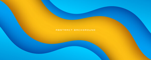 3D waves abstract background overlap layer on bright space with colorful flowing shape effect decoration. Modern graphic design element cutout style concept for web, art, flyer, card or brochure cover