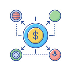  Asset Allocation Icon for Financial Strategies