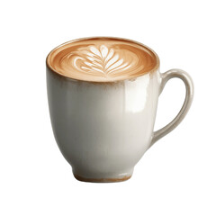 Aromatic Latte in Rustic Mug - Coffee Break Delight
