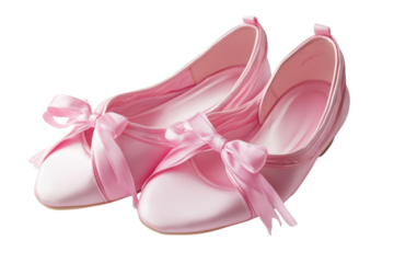Pink ballet shoes with bows