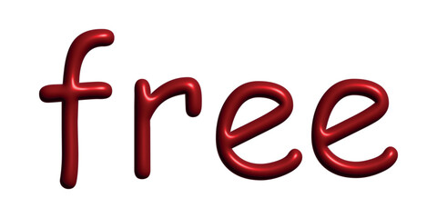 Free lettering 3d word Template for marketing ad, print, web, banner, poster, flyer