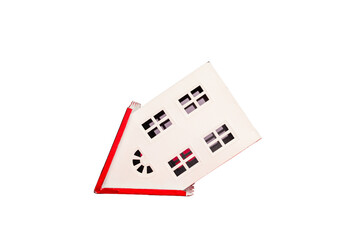 Fototapeta na wymiar Small toy house isolated on white background