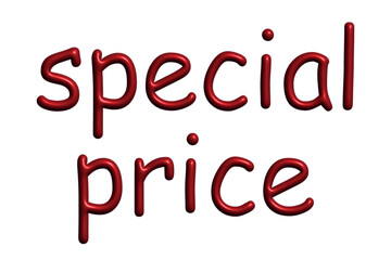 Special price lettering 3d word Template for marketing ad, print, web, banner, poster, flyer