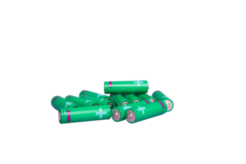 Batteries isolated on white background