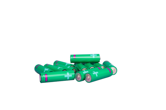 Batteries isolated on white background