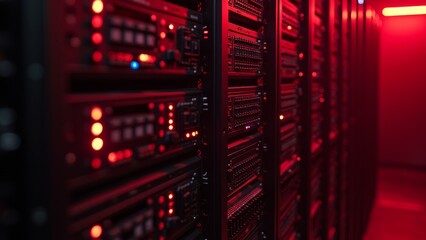 The red equipment room with a sense of technology