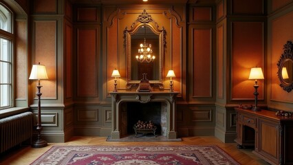 Retro style indoor room