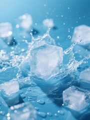 Obraz premium ice cubes in water