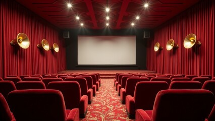 Retro style indoor cinema