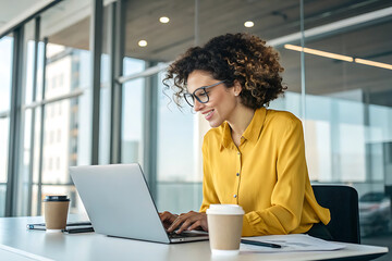 businesswomen working on laptop