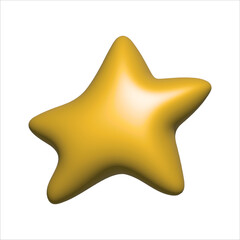 3d abstract star clipart Single element for design