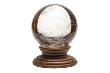 A crystal ball on a stand
