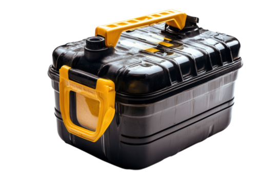 Black and yellow tool box