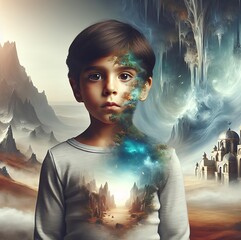  Bilder, die bekannte Objekte und fiktive Personen in ungewöhnlichen, surrealen Formen zeigen.