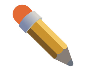 3D Pencil Icon Vector Illustration for Design and Education Projects