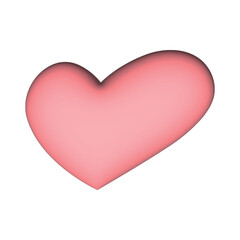3d heart clipart Single element for design