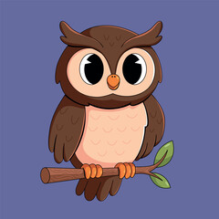 Cute Owl Bird Cartoon