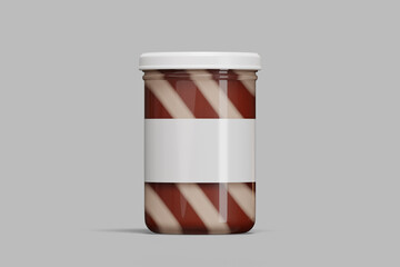 Cocolate Jar Cream Mockup. 3D Render