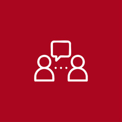 Online meeting icon logo flat vector design