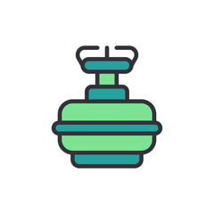 Obraz premium Stylized Camping Stove Icon For Outdoor Adventures And Cooking