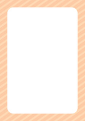 Blank Pastel Orange Polka Dot Rectangle Decorative Border Frame Background – Flat Design Illustration	