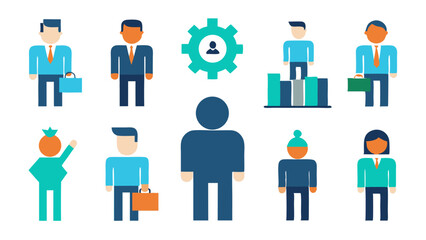 Human Resources Concept Illustrations Set of People