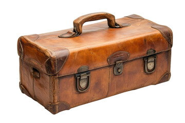 A leather vintage suitcase