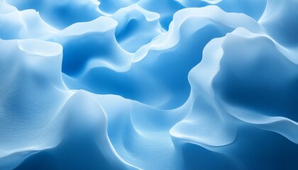 Obraz premium Abstract Fluid Background, Dynamic Waves in Blue Tones, Soft Gradient, Delicate and Gentle