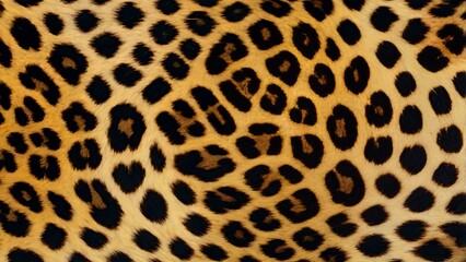 Fototapeta premium Leopard tiger animal skin seamless pattern texture print background