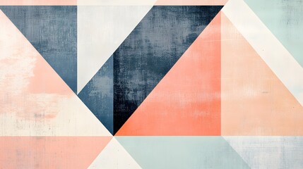 Abstract geometric pattern of pastel triangles