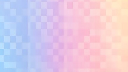Fototapeta premium Delicate, pastel-toned grid pattern with soft color transitions.