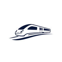 Modern High Speed Train Travel Transportation Railway Vector Graphic Design Illustration Fast Railroad Locomotive Journey Efficient Public Transit System Clean Energy Efficient Stylish Minimalist Icon