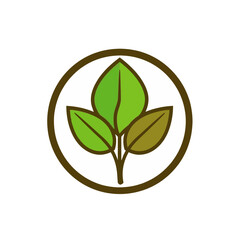 Green Leaf Logo Design Eco Nature Organic Plant Simple Minimalist Modern Branding Identity Vector Illustration Graphic Element for Business Company Corporate Badge Emblem Symbol Icon Image Template   
